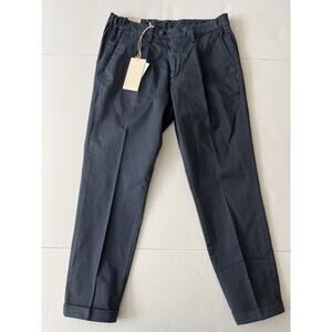 SPADA Roma Pants Men Sz 34/48 (30x27) Blue Stretch Cotton Chino NWT